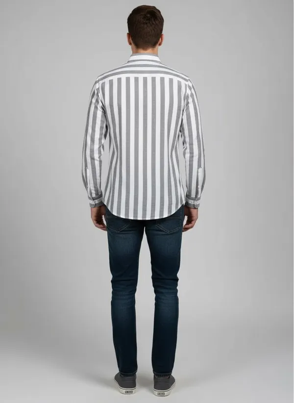 White_And_Grey_Cotton_Shirt_For_Men
