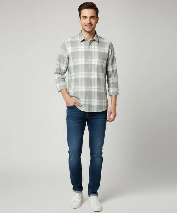 Light_Green_Cotton_Shirt_For_Men