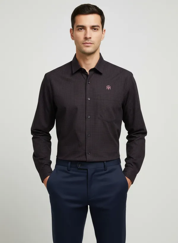 Wine_Cotton_Shirt_For_Men
