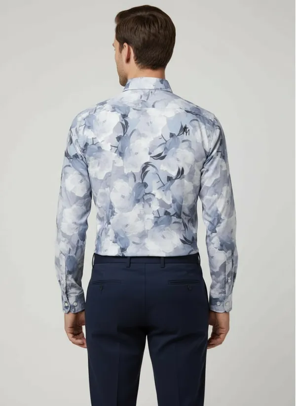 Blue_And_White_Cotton_Shirt_For_Men
