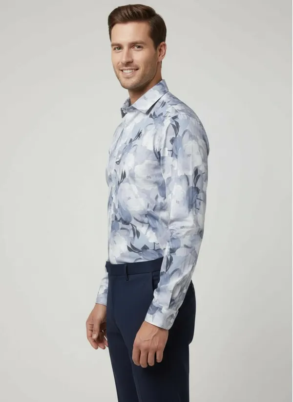 Blue_And_White_Cotton_Shirt_For_Men