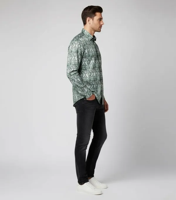 Green_Cotton_Shirt_For_Men
