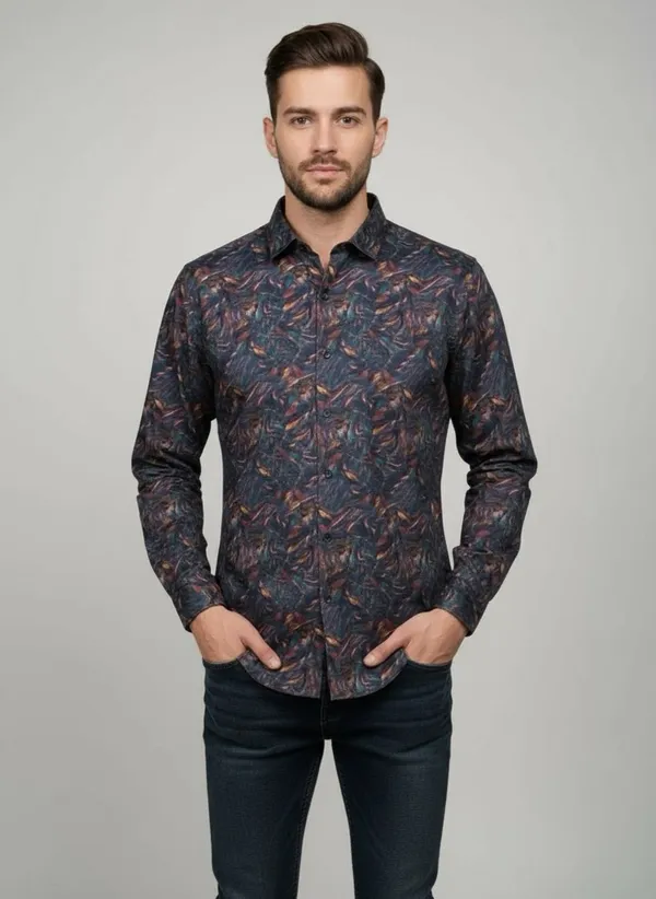 Dark_Green_Cotton_Shirt_For_Men