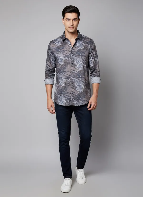 Dark_Grey_Cotton_Shirt_For_Men
