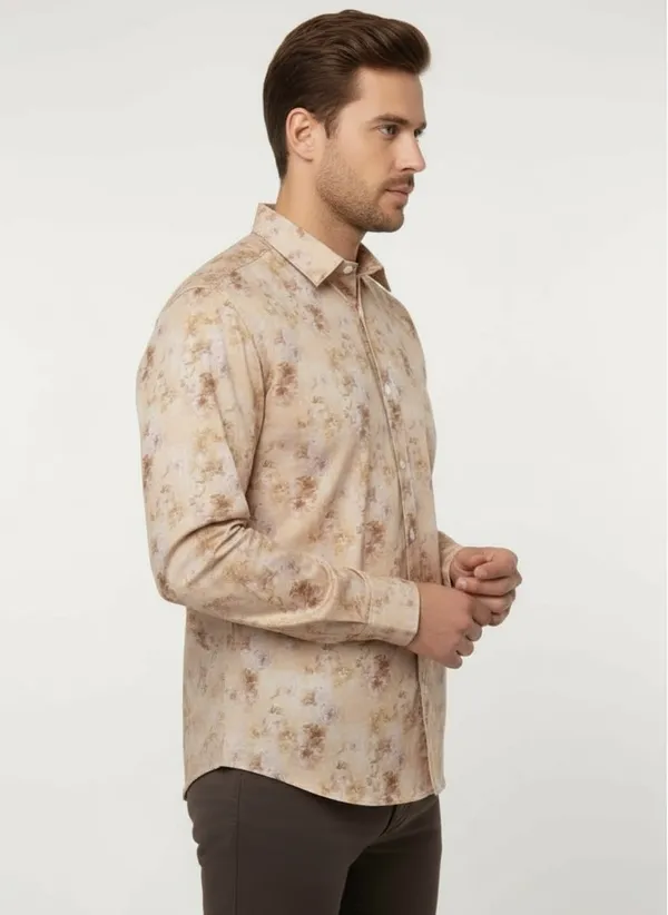 Light_Orange_Cotton_Shirt_For_Men