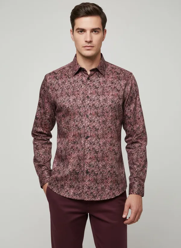Maroon_Cotton_Shirt_For_Men