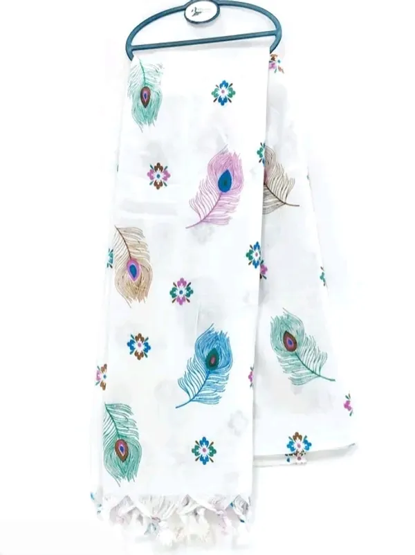 2_pcak_of_white_printed_Dupatta_(morpankh_&_Star)