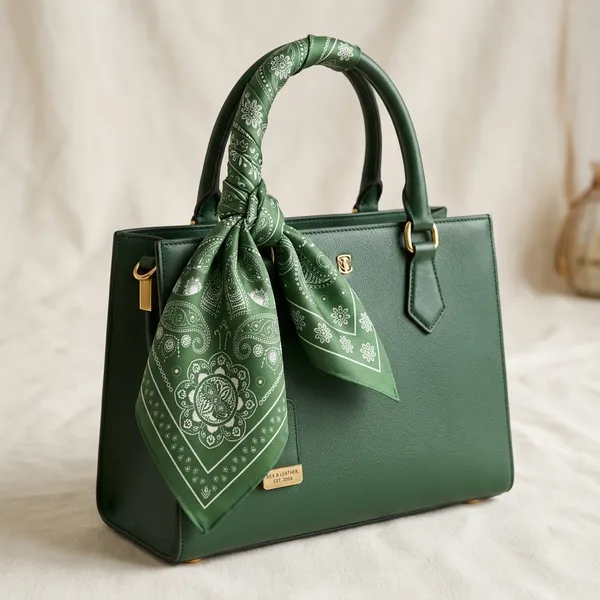 KAHERI_Women_Printed_Satin_Silk_Scarf_(65x65_cm)_-_Green