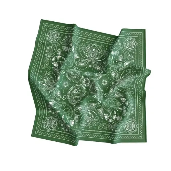KAHERI_Women_Printed_Satin_Silk_Scarf_(65x65_cm)_-_Green