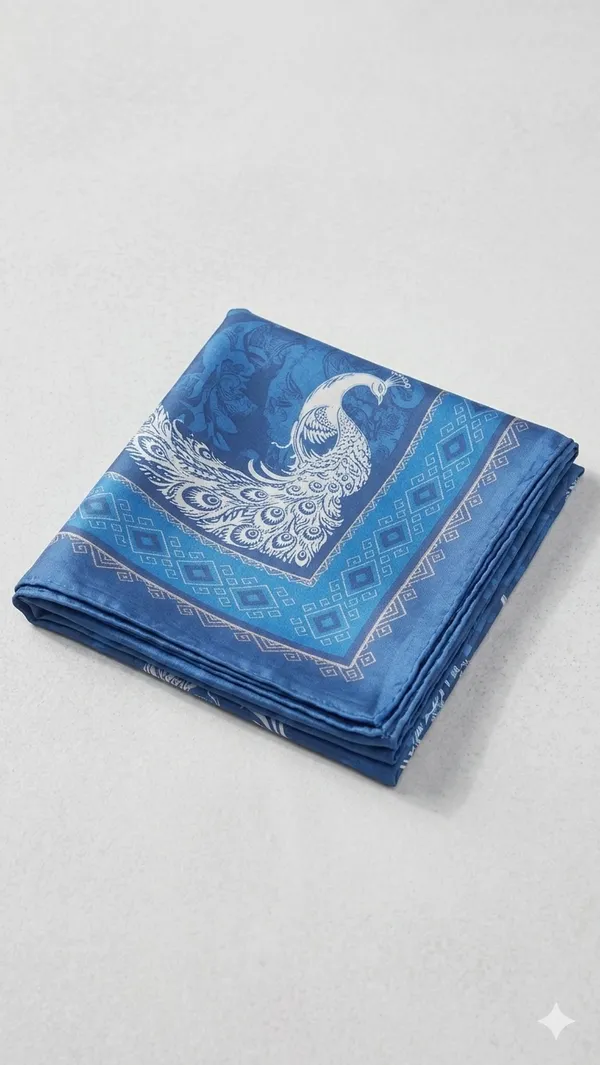 KAHERI_Women_Satin_Silk_Printed_Scarf_(100_x_100_cm,_Blue)_01