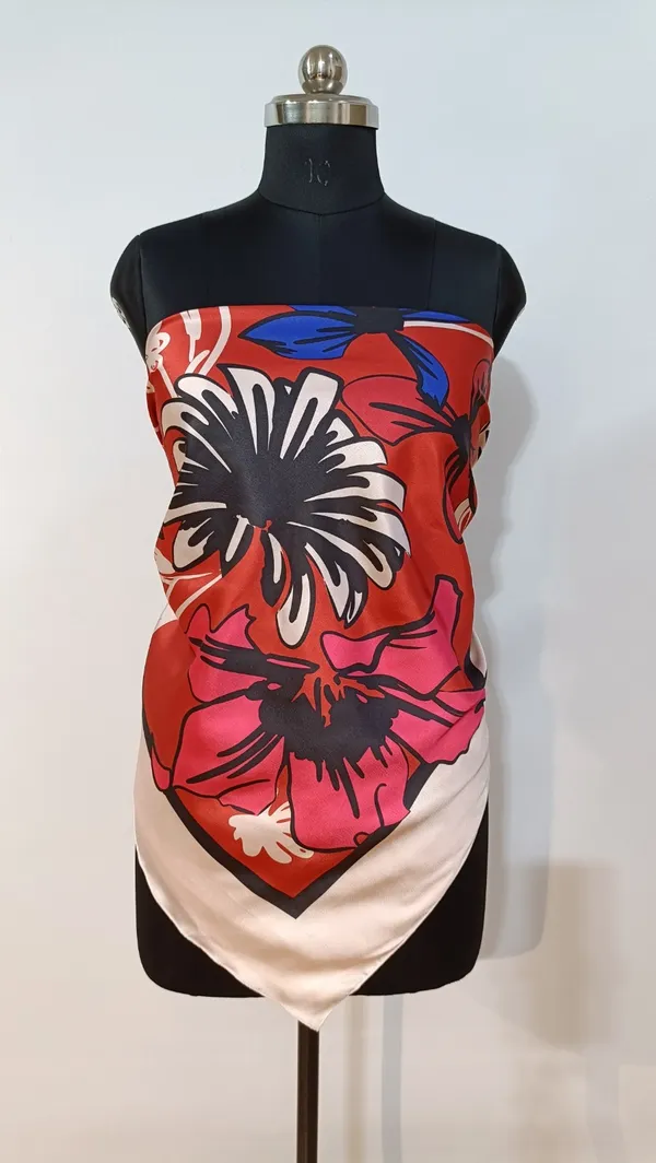 KAHERI_Women_Satin_Silk_Printed_Scarf_(100_x_100_cm,_Red_&_Beige)_02