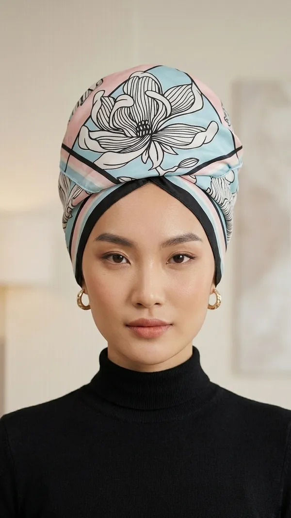 KAHERI_Women_Satin_Silk_Printed_Scarf_(100_x_100_cm,_Sky_Blue_&_Peach)_04