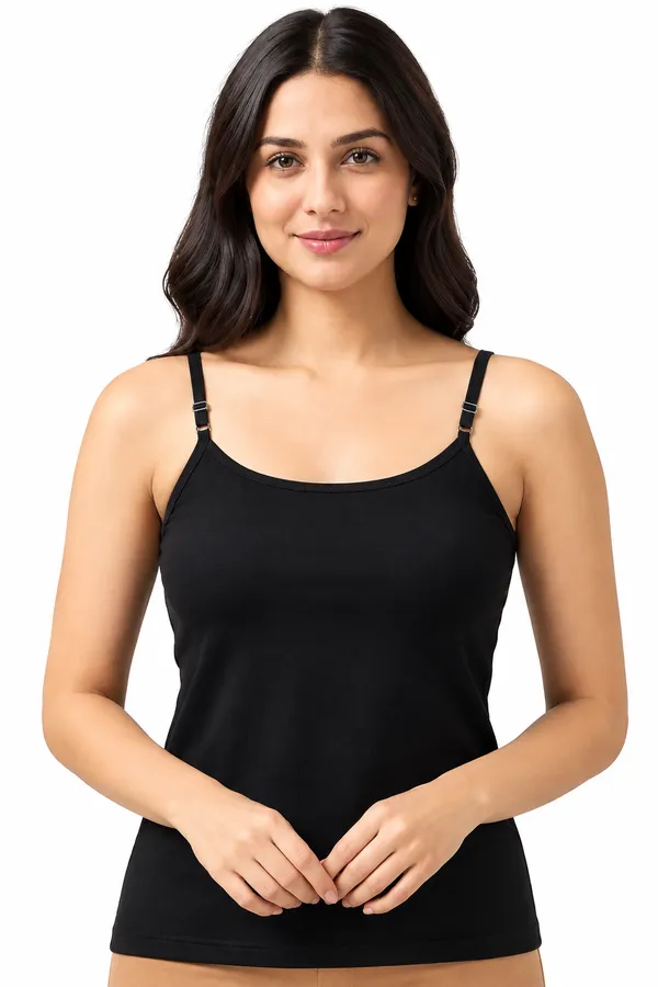 Kaheri_Black_slip_with_adjustable_solder_strap_for_ladies