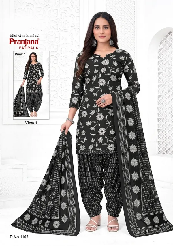 Kaheri_Daily_wear_pure_cotton_3_pcs_Black_colour_printed_suits_for_womens