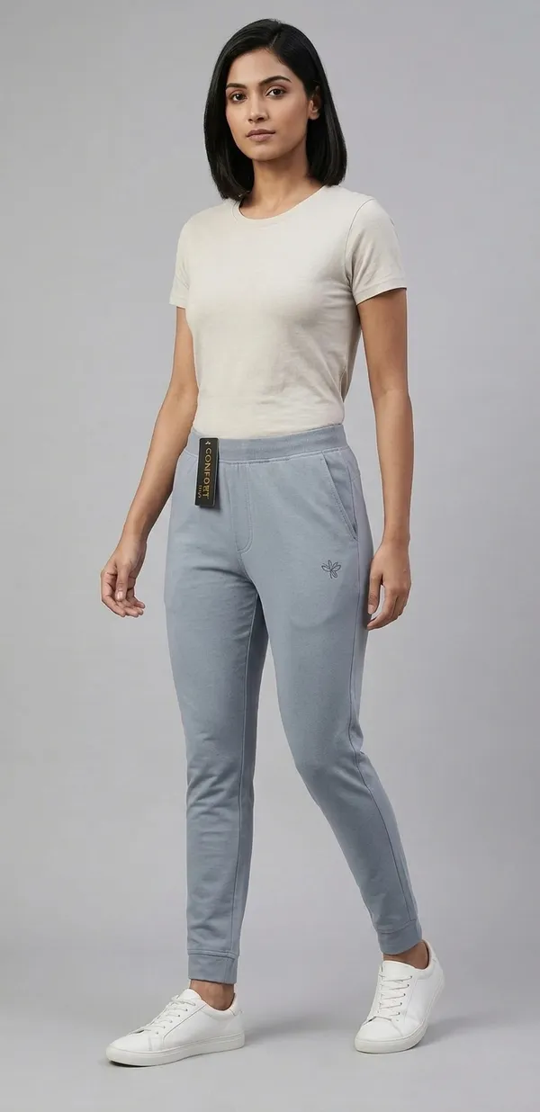 Kaheri_Elite_Women's_Slim_Fit_Cotton_Kurti_Pants_-_Heather_Grey