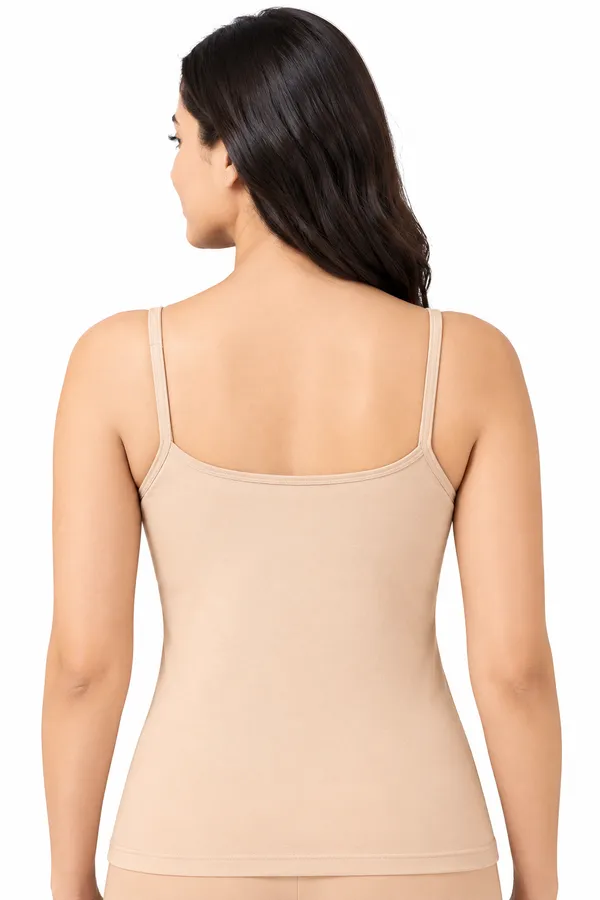 Kaheri_Skin_solid_Cotton_Slip_with_Adjustable_trap_for_Ladies
