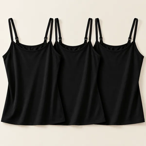 Kaheri_Solid_Black_Cotton_Camisole_slip_with_adjustable_solder_strap_-_pack_of_3