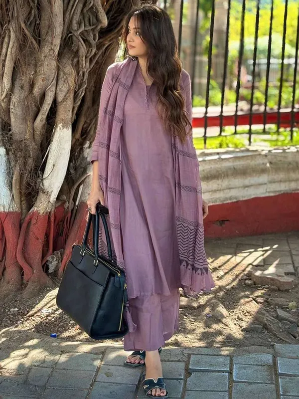 Kaheri_Wine_Rayon_Printed_Kurti_Pant_Dupatta_Set_for_Women_|_3_Piece_Ethnic_Wear_Set
