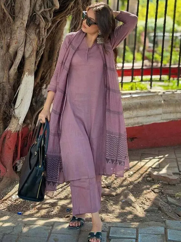 Kaheri_Wine_Rayon_Printed_Kurti_Pant_Dupatta_Set_for_Women_|_3_Piece_Ethnic_Wear_Set