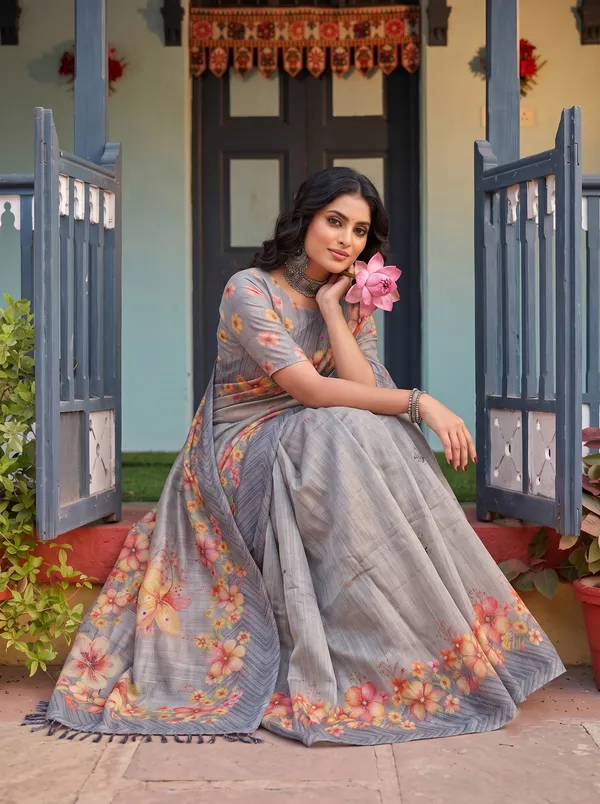 Kaheri_Women_Grey_Digital_Floral_Printed_Soft_Eroad_Saree_with_Mirror_Work_&_Tassels