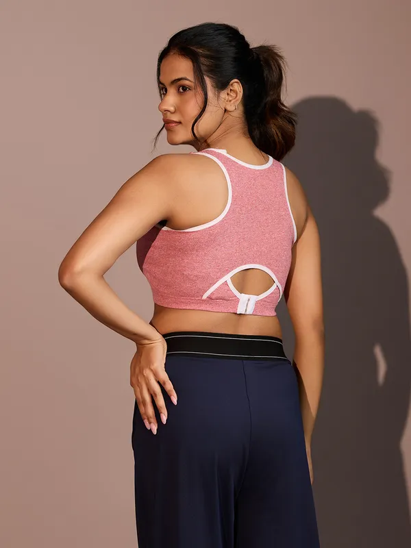Kaheri_Women's_Dual-Tone_Stretchable_Sports_Bra_–_Premium_Activewear_for_Gym,_Yoga_&_Fitness_UV-001_Melange_Pink