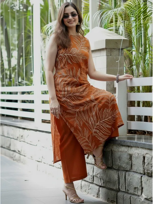 Kaheri_Women’s_Rust_Rayon_Printed_Straight_Kurti_with_Palazzo_Pant_Set_|_Fully_Stitched_