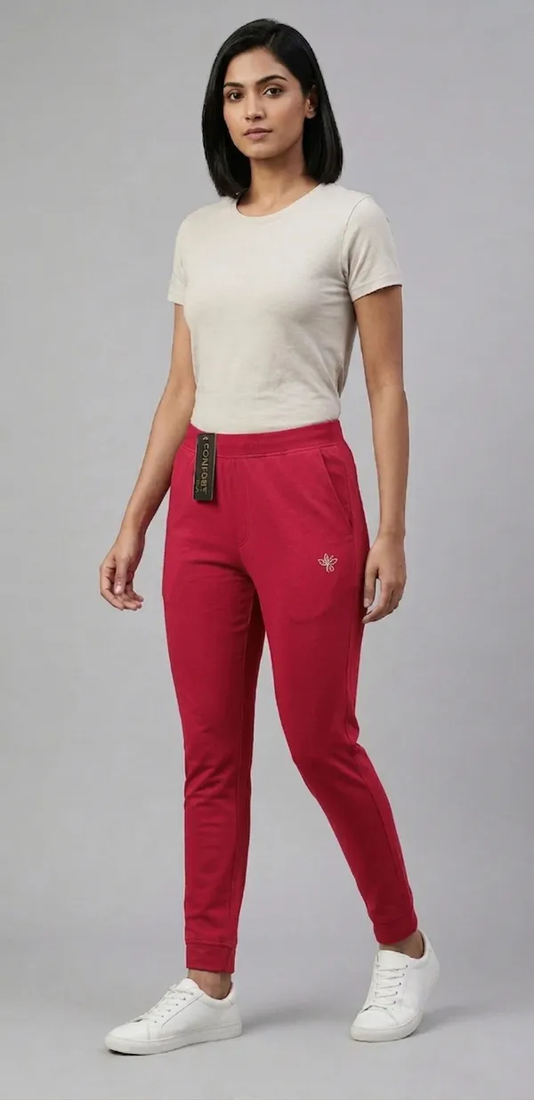 Stylish_Women's_Comfort_Ankle_Fit_Cotton_Kurti_Pants_-_Vibrant_Red