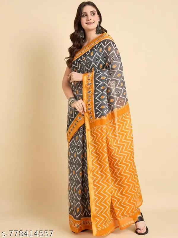 Daily_Wear_Maheshwari_Silk_Pure_Cotton_Saree_Black_Orange