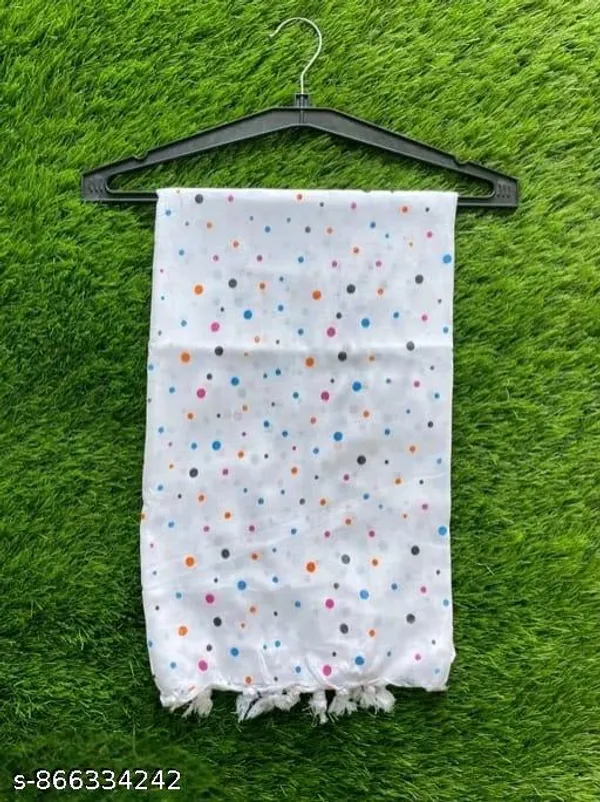 Stylish_Daily_Wear_White_Bindi_Printed_Dupatta_With_Latkan_Style