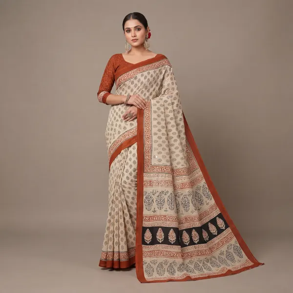 Baguru_Pari_Pure_Heavy_Mul_Cotton_Saree_Chiku_Brown