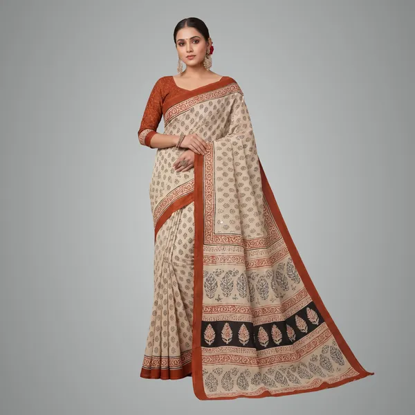 Baguru_Pari_Pure_Heavy_Mul_Cotton_Saree_Chiku_Brown
