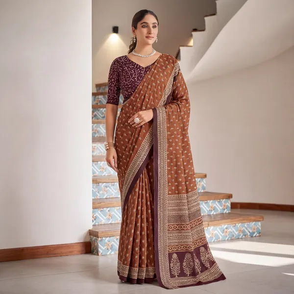 Baguru_Pari_Pure_Heavy_Mul_Cotton_Saree_Coffee