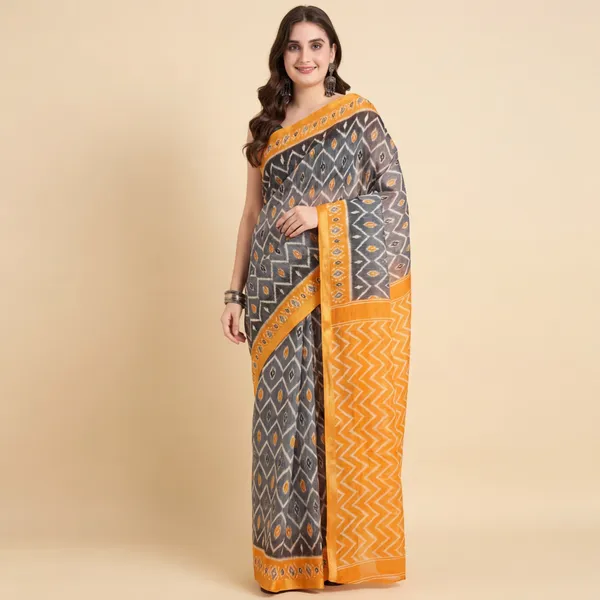 Daily_Wear_Maheshwari_Silk_Pure_Cotton_Saree_Black_Orange