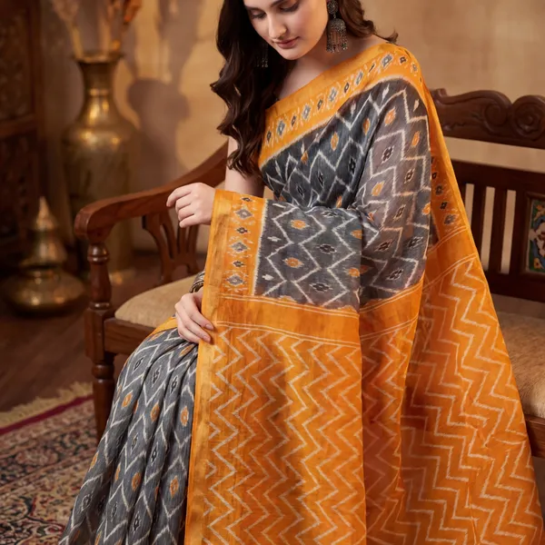 Daily_Wear_Maheshwari_Silk_Pure_Cotton_Saree_Black_Orange