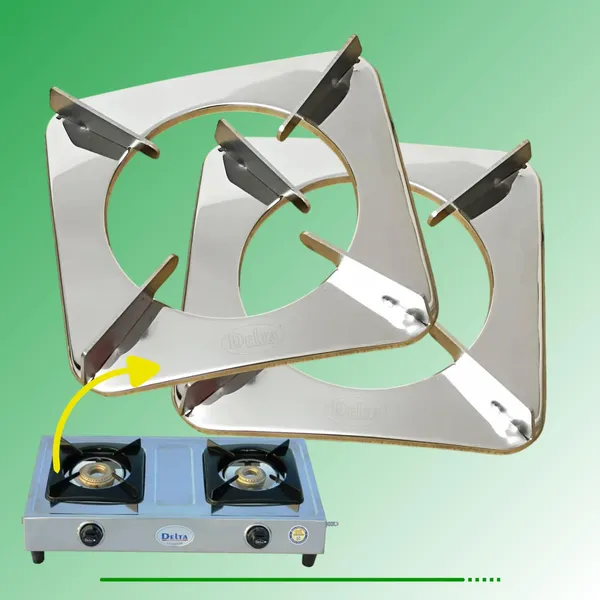 Delta_Gas_Stove_Parts_Stainless_Steel_Square_Pan_Support_Stand_For_Body_Oven_Pansupport_Size_19_X_19_Cm_With_Pin_To_220_Mm_22_Pack_Of_2