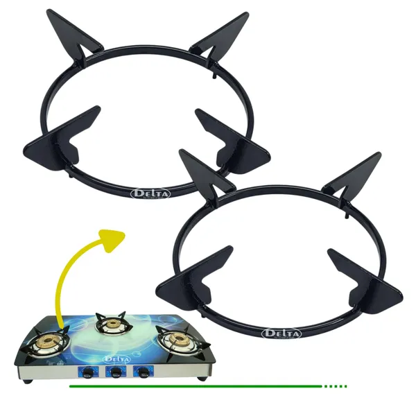 Delta_Gas_Stove_Parts_Black_Powder_Coated_Round_Pan_Support_Stand_For_Glass_Top_Heavy_Pansupport_With_Pin_To_Size_150_Mm_Pack_Of_2