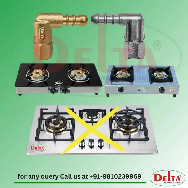 Delta_360_Revolving_Brass_Forged_Nozzle_Gas_Pipe_Connector_1_4_Bspt_X_10_Mm_Thread_Stove_Parts_Included_Leakproof_Ptfe_Seal_Teflon_Tape_Hose_Clamp