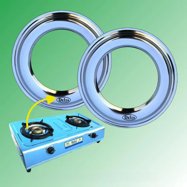 Delta_Gas_Stove_Parts_Stainless_Steel_Round_Dip_Spill_Tray_For_Universal_Body_Size_17X17_Cm_Pack_Of_2