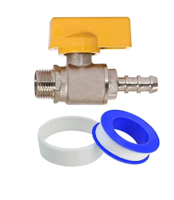 Delta_Brass_Ball_Valve_1/2_Inch_Bsp_Male_For_Air_Gas_Water_Supply_With_8_Mm_Outlet_Nozzle_Domestic_Gardining_Commercial_Use_Pack_Of_1