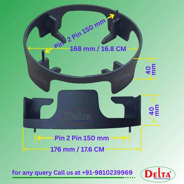 Delta_Gas_Stove_Heavy_Duty_Saver_Pan_Support_Pin_To_Distance_15_Cm_Black_Powder_Coated_Metal_Suppor_For_Glass_Top_Stoves_Pack_Of_1