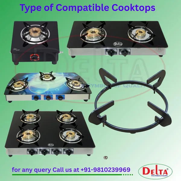 Delta_Gas_Stove_Black_Powder_Coated_Metal_Pan_Support_Stand_Pin_To_Distance_15_Cm_Compatible_With_All_Branded_Glass_Top_Stoves_Pack_Of_1