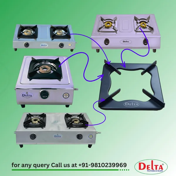 Delta_Gas_Stove_Part_Black_Powder_Coated_Heavy_Duty_280_Gms_Square_Pan_Support_Size_19_X_19_X_3_Cm