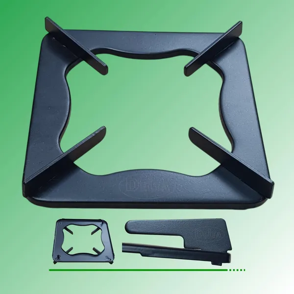 Delta_Gas_Stove_Part_Black_Powder_Coated_Heavy_Duty_280_Gms_Square_Pan_Support_Size_19_X_19_X_3_Cm