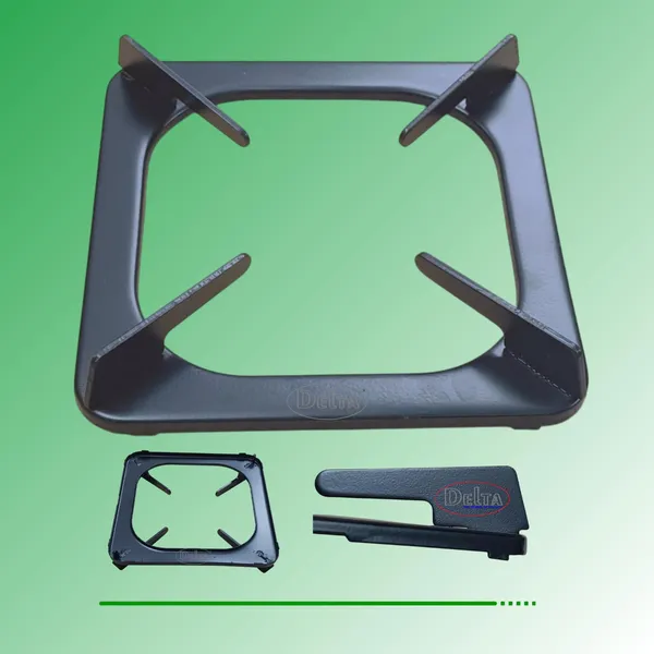 Delta_Gas_Stove_Parts_Black_Powder_Coated_Rust_Proof_Heavy_Duty_Pan_Support_Stand_For_Square_Shape_Pansupport_Edge_To_Size19_X_19_3_Cm_And_Pin_Diagnal_Size_242_Mm_Pack_Of_1