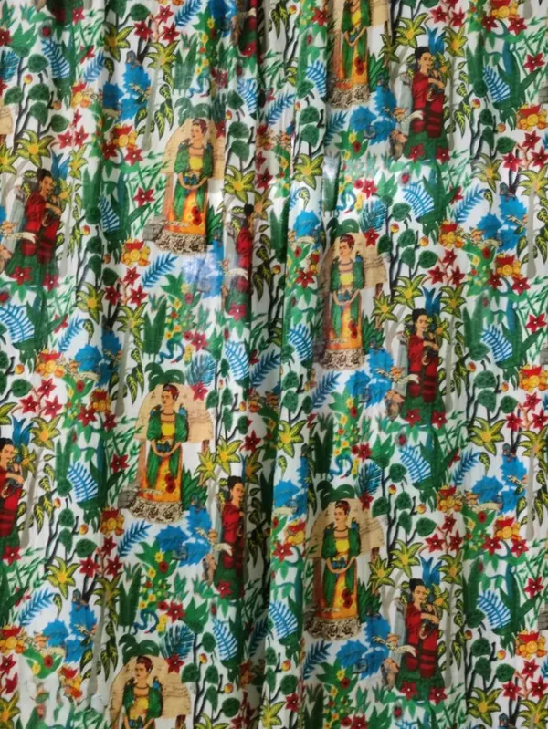 Frida_Kahlo_Print_Cotton_Curtains:_Boho_Decor,_Set_Of_2