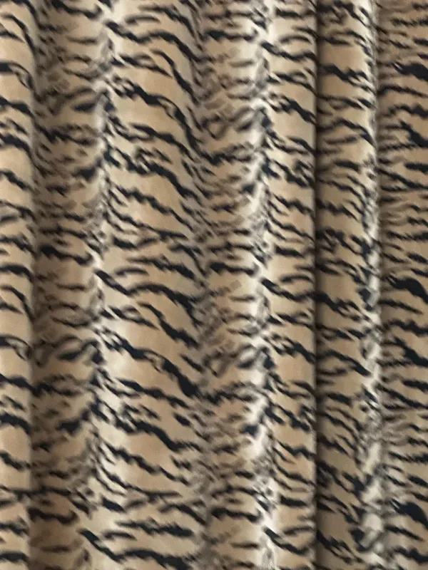 Vintage_Style_Beige/Brown_Velvet_Curtain:_Tiger_Print_Can_Be_Custmize_Boho_Decor.