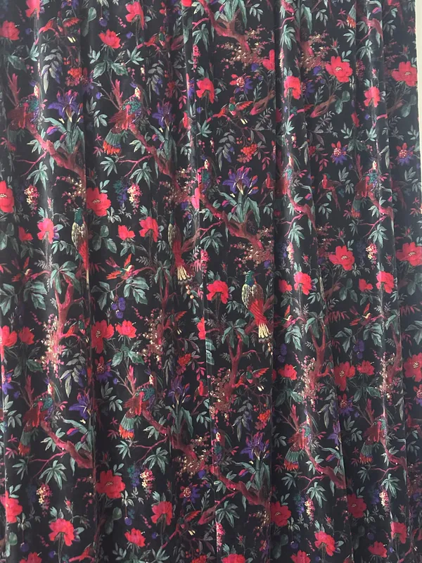 Black_Bird_Print_Velvet_Curtain:_Boho_Style_Drapes,_Custom_Size