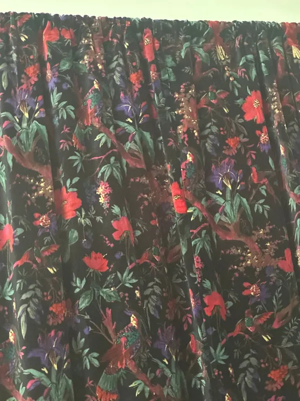 Black_Bird_Print_Velvet_Curtain:_Boho_Style_Drapes,_Custom_Size