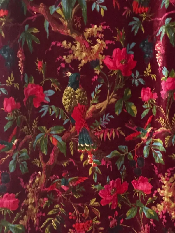 Wine_Red_Cotton_Velvet_Curtains:_Floral_Bird_Print_Boho_Drapes