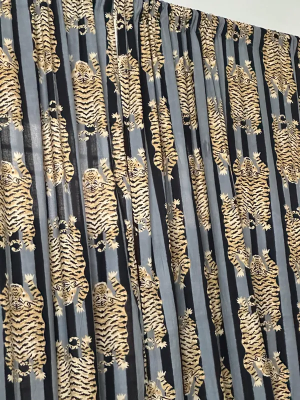 Tiger_Print_Cotton_Curtain_Panel_Set:_Black_&_Gray_Boho_Drapes